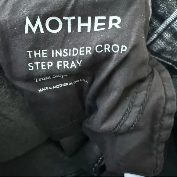 Mother The Insider Crop Step Fray Jeans Train Stops 27 High Waist Ankle Raw Hem - Picture 2 of 8